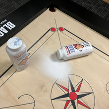Load image into Gallery viewer, Triple pack of Precise Elegant carrom powder in 180g bottles with sifter caps for easy use, designed for superior carrom boards and endorsed by Black Ash Sports.