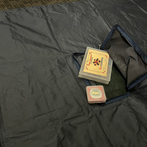 Durable rexine carrom board protective cover for 37x37 inch boards, includes a pocket for accessory storage, designed to protect the playing surface, available in multiple sizes.