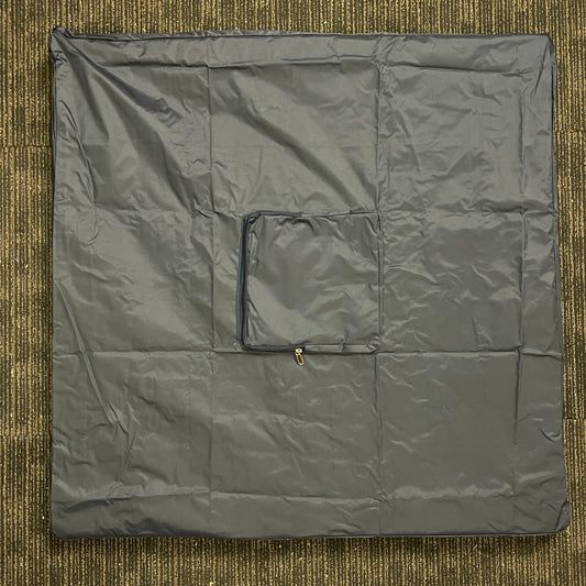 Heavy quality rexine protective cover for 32x32 inch carrom boards, featuring a pocket for storing accessories, ensuring the playing surface is protected when not in use.