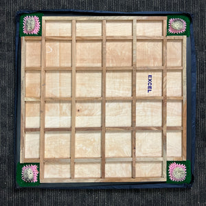Heavy quality rexine protective cover for 32x32 inch carrom boards, featuring a pocket for storing accessories, ensuring the playing surface is protected when not in use.