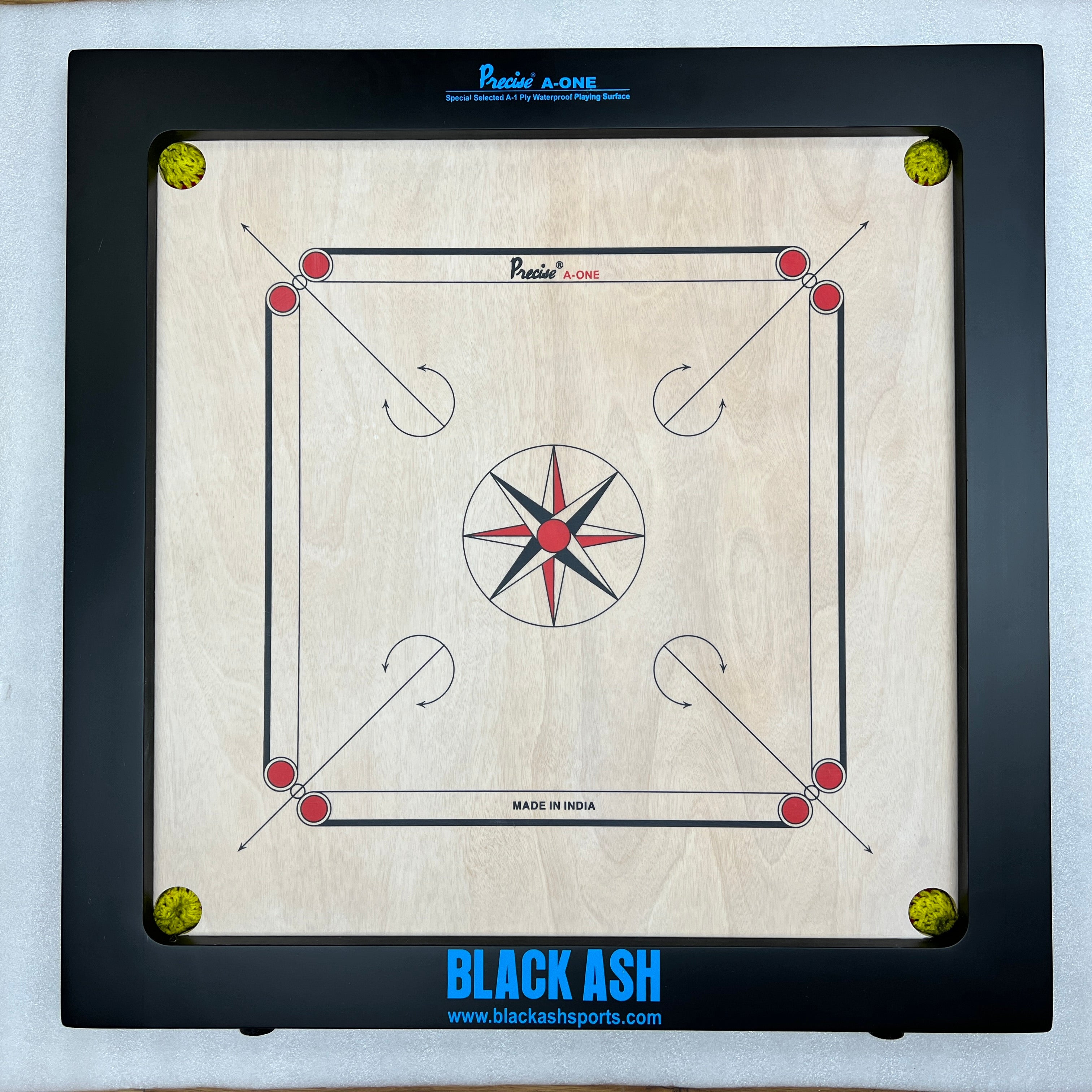 PRECISE Champion A One carrom board 12mm. IN STORE PICKUP ONLY Black Ash Sports