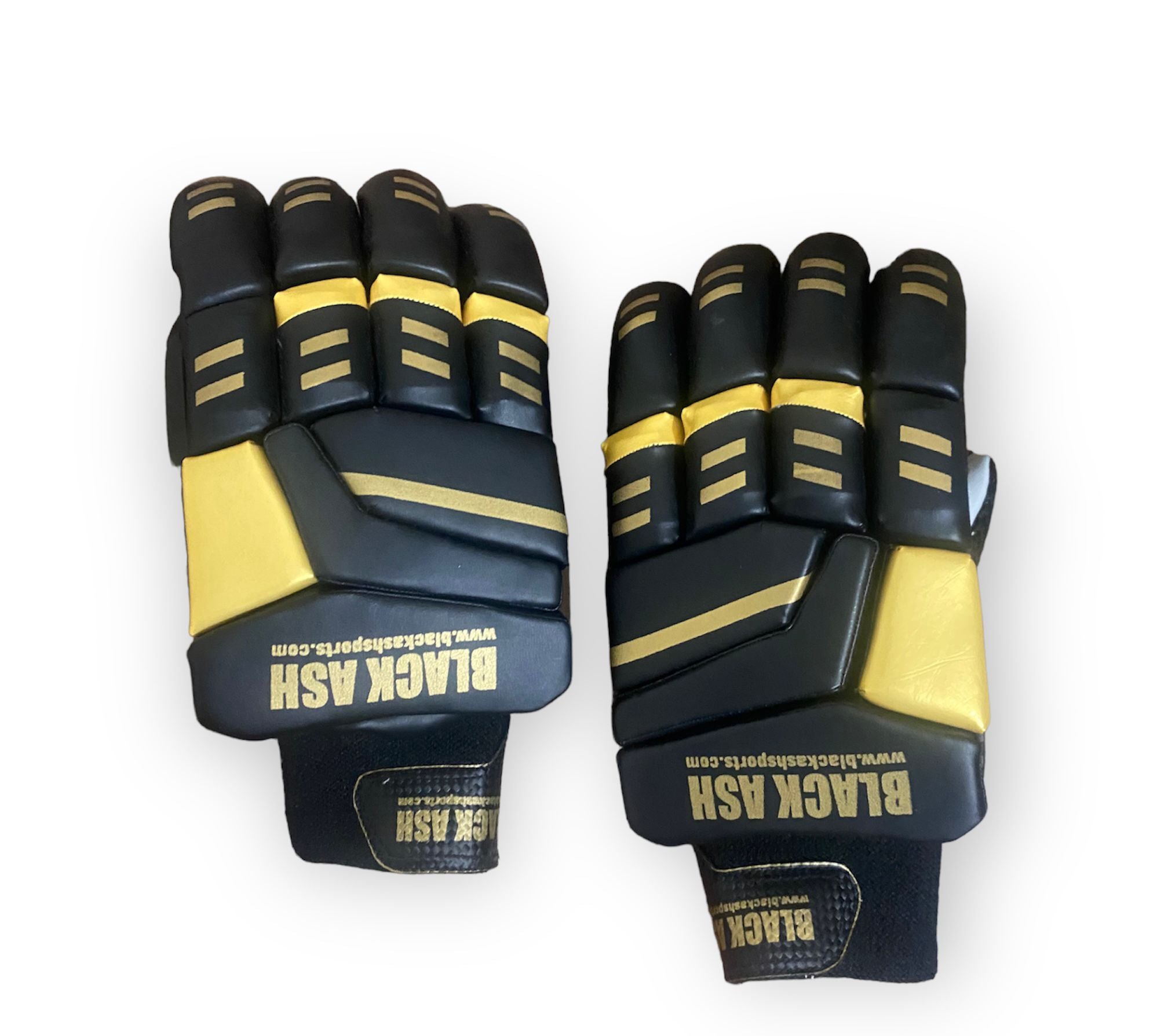 Black Gold Cricket Batting Gloves by Black Ash