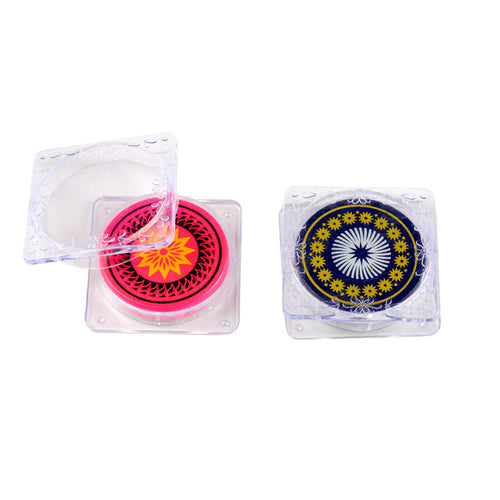 Home-use Precise Popular carrom striker, made of highly polished ceramic, weighs approximately 15 grams, each with a unique design, sold exclusively by Black Ash Sports.